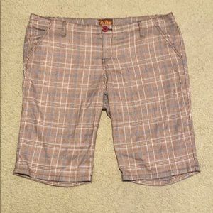 BeBop Plaid Women Shorts - Brown and Tan